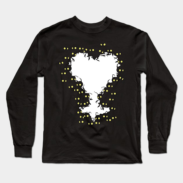 Shadow Heart Long Sleeve T-Shirt by JBeck